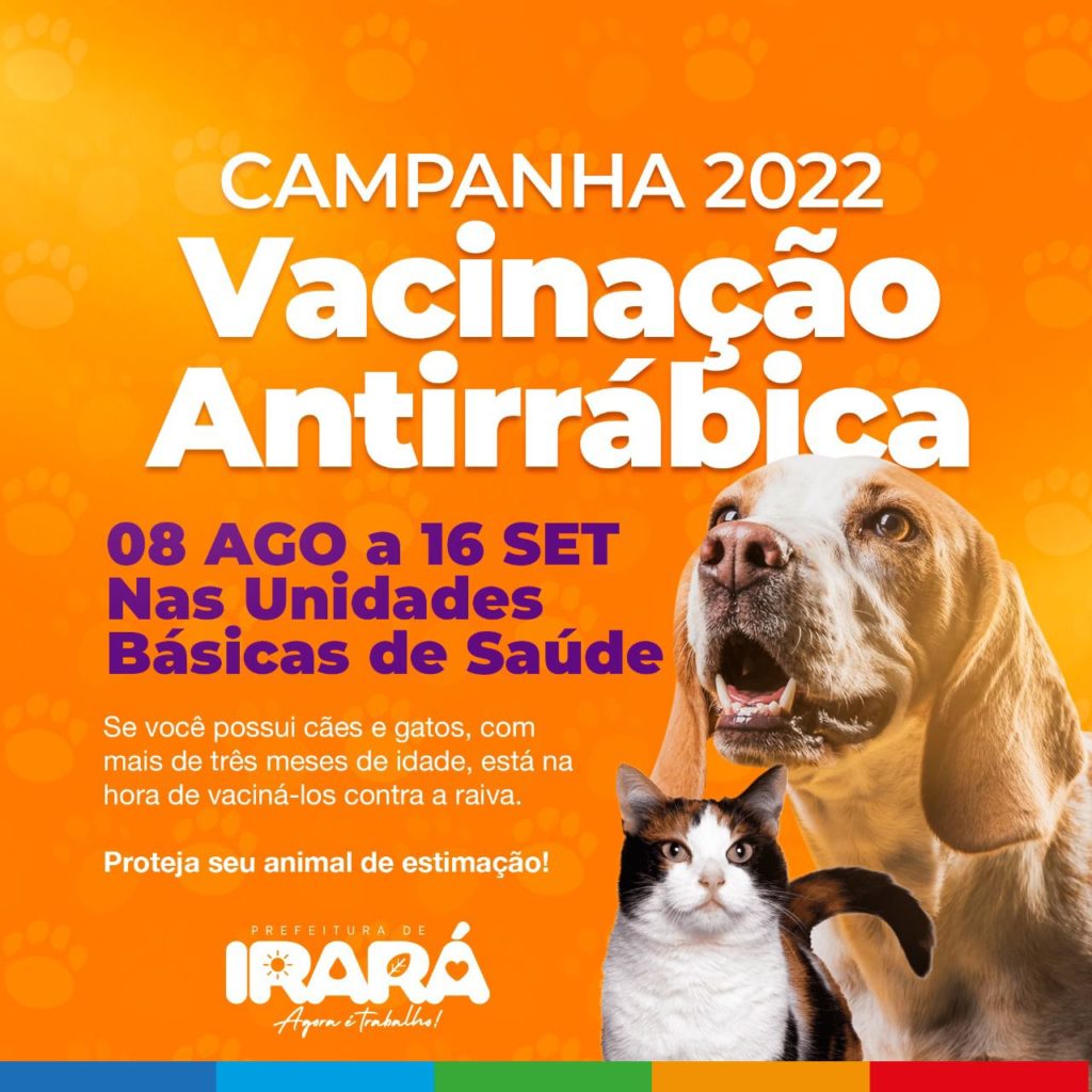 Irará inicia a Campanha de Vacinação para Cães e Gatos